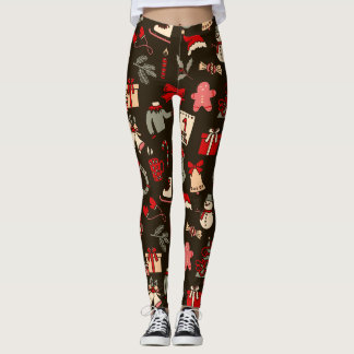 Tryckta jullegginningar leggings