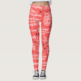 Tryckta jullegginningar leggings