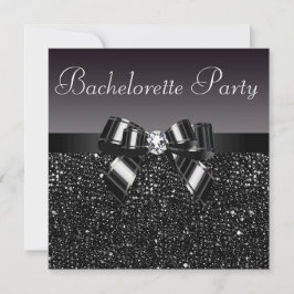 Tryckta kviner, Bow & Diamond Bachelorette Party Inbjudningar