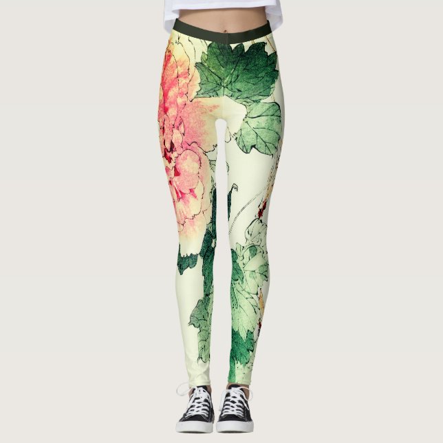 TRYCKTA LAGER JAPANESE SKRIVARE LEGGINGS (Framsida)