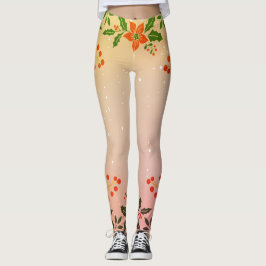 TRYCKTA Leggings JULMISTEL OCH SNÖ MÖNSTER