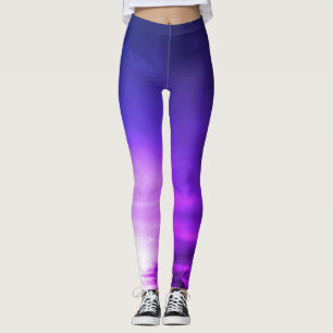 TRYCKTA MÖRKAR PÅ SUNSET LILA LEGGINGS