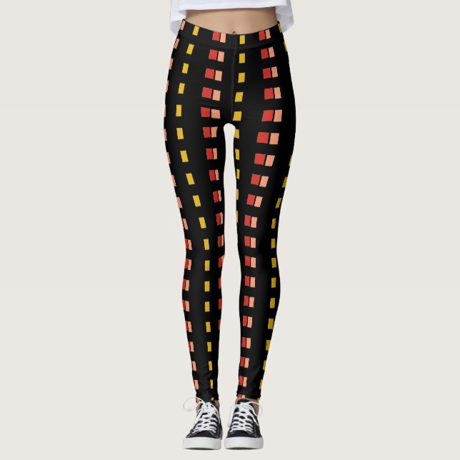Tryckta pressar leggings (Framsida)