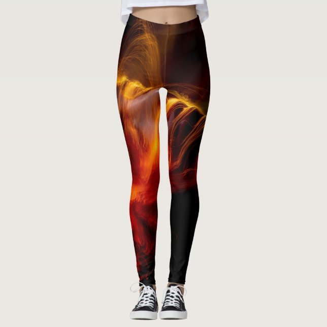 Tryckta pressar leggings (Framsida)
