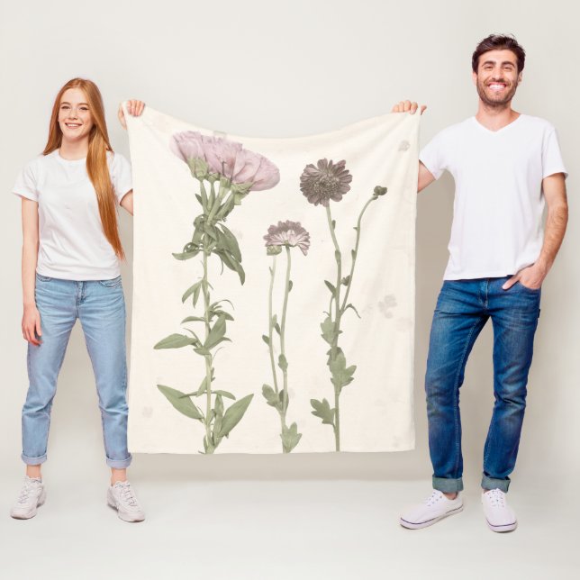 Tryckta rum - Rosa Fleecefilt (På plats)