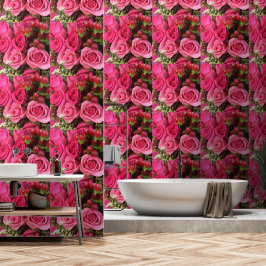 Tryckta väggaccentueringar behandlingar med rosa r