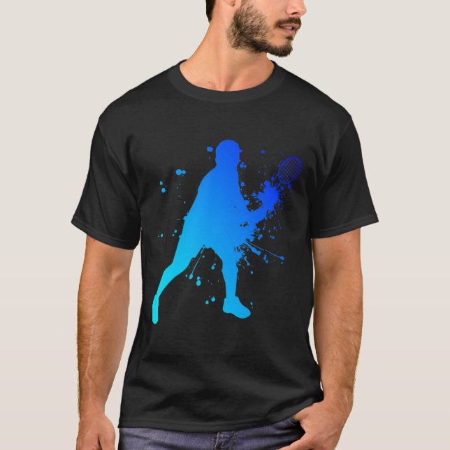 Trycktorgsdminton-spelare T Shirt (Framsida)