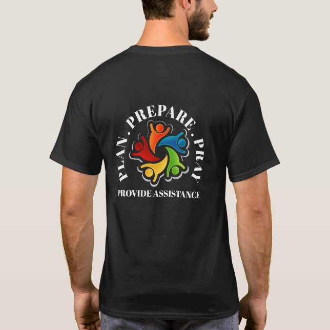 Trycktransport av enhetsteam i gemenskapen t shirt (Baksida)