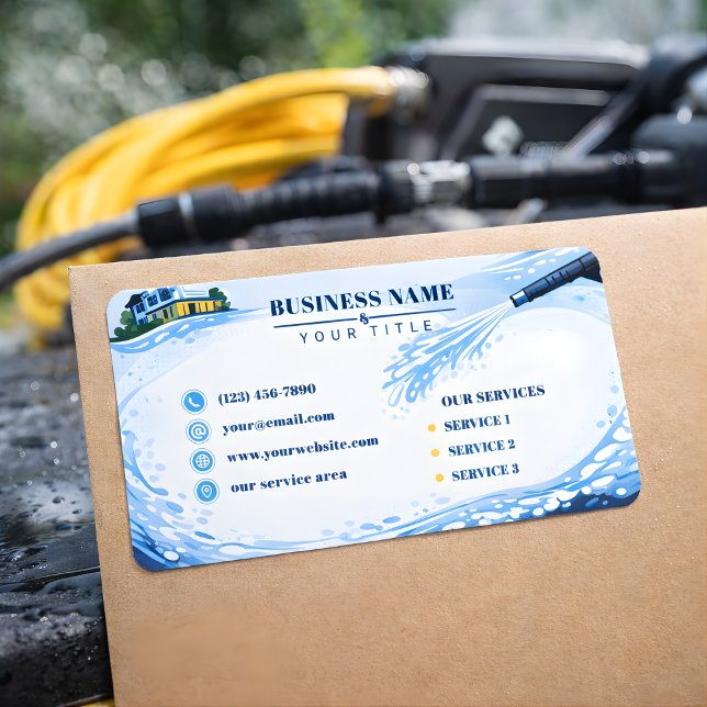 Trycktvätt av bostadshus Infinite Wall Adressetikett (Skapare uppladdad)