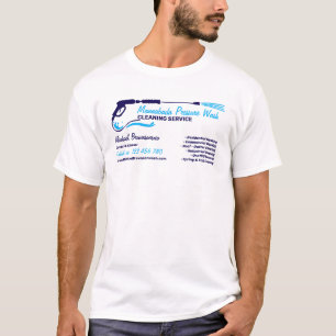 Trycktvätt Navy Power Tvätt Rengöring T Shirt