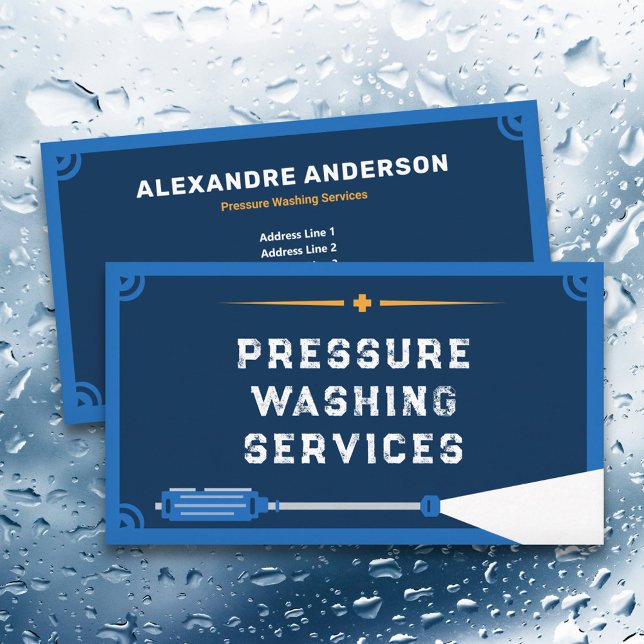 TryckTvättande tjänster Visitkort (Pressure Washing Services Business Card)