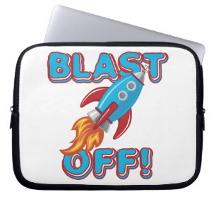 Tryckvåg av raketfrakten laptop sleeve