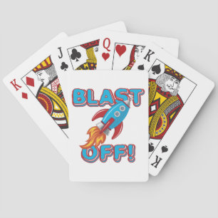 Tryckvåg av raketfrakten spel kort