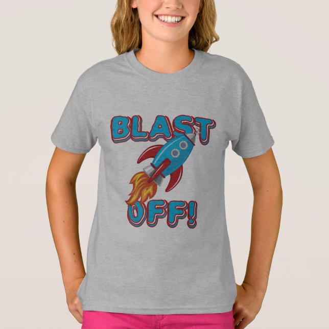 Tryckvåg av raketfrakten t-shirt (Framsida)