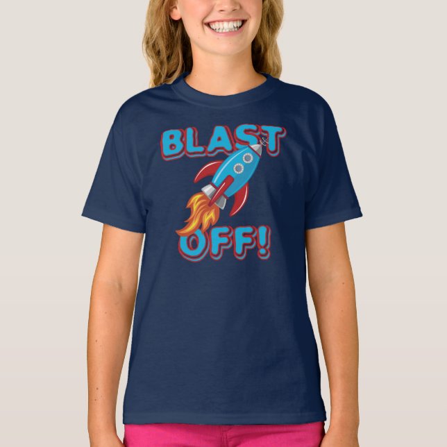 Tryckvåg av raketfrakten t-shirt (Framsida)
