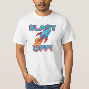 Tryckvåg av raketfrakten t-shirt