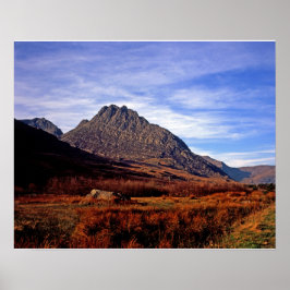 Tryfan Snowdonia North Wales vykort Poster
