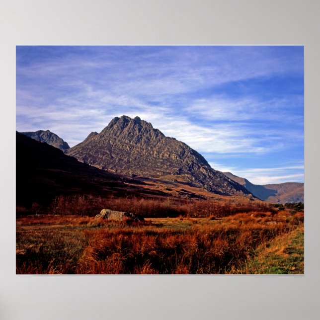 Tryfan Snowdonia North Wales vykort Poster (Framsidan)