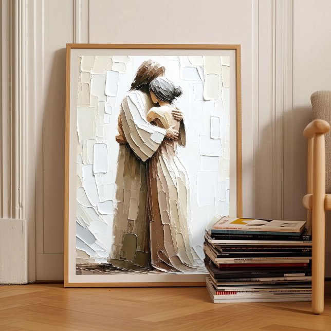 Trygg i Hans armar - Jesus omfamnar kvinna - Chris Poster (Skapare uppladdad)