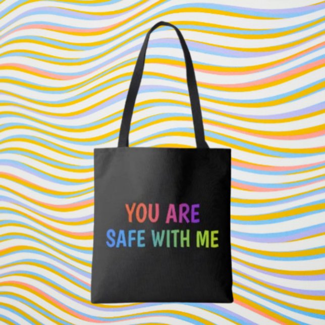 Trygg Med Mig – Pride Ally Tote Tygkasse (Skapare uppladdad)