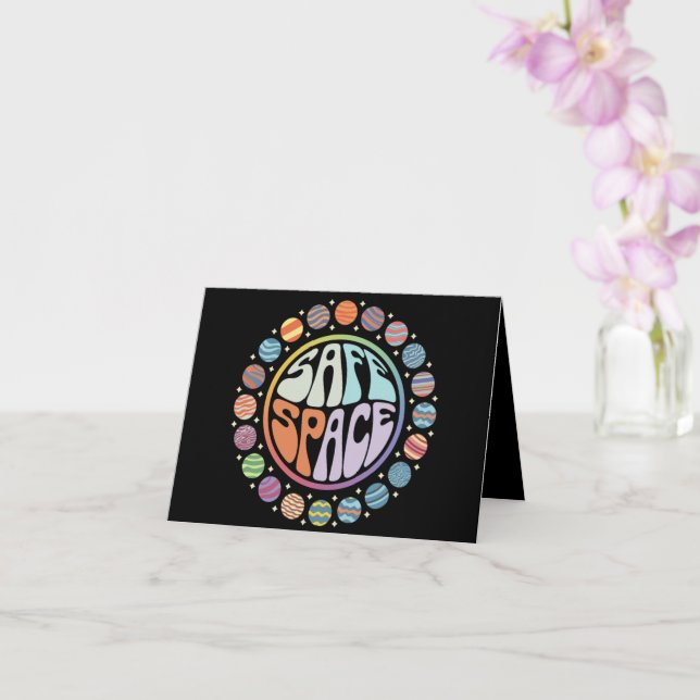 Trygg plats HBTQ-positiv Pride-stöd Stolt allierad Kort (Orkide)