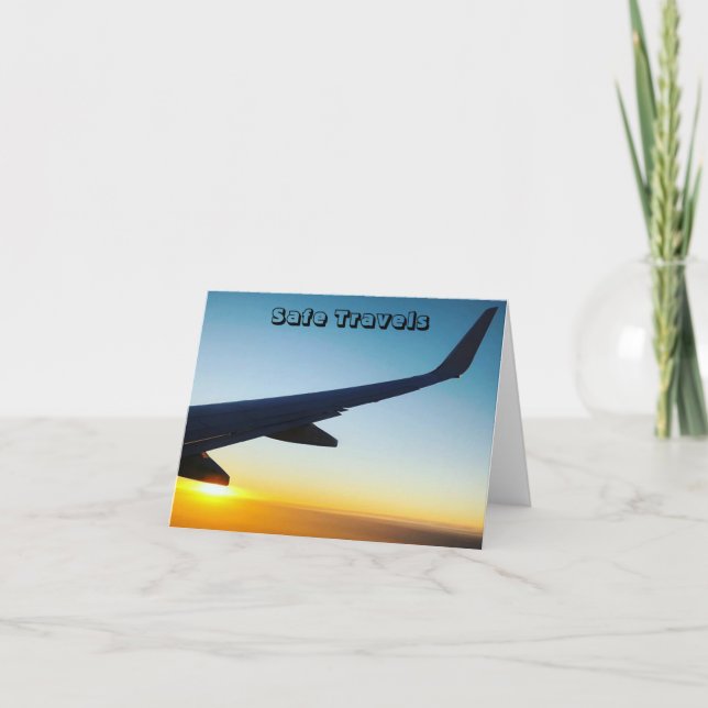 trygg resa solnedgång kort (Framsida)