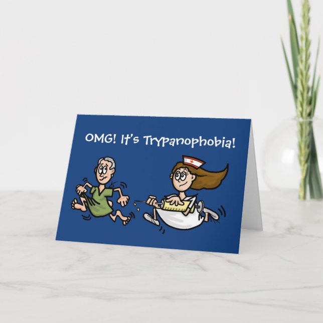 Trypanofobi-kort för sjuksköterskor kort (Framsida)