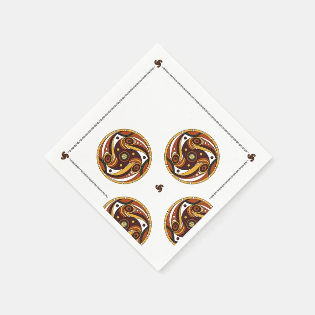 Trypillian kultur forntida spiral mönster pappersservett (Hörn)