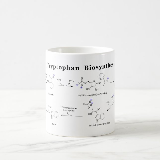 Tryptophan Biosyntesdiagram Kaffemugg (Center)