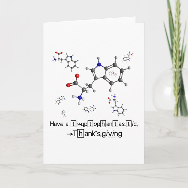 Tryptophan Molecule Helgkort (Framsida)