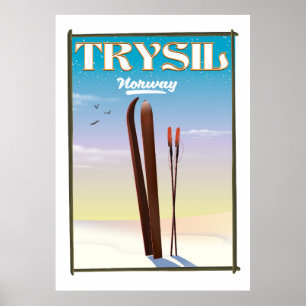 Trysil Norge , Norge skidresor affisch