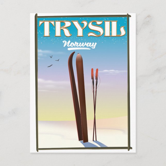 Trysil Norge , Norge skidresor affisch Vykort (Framsida)