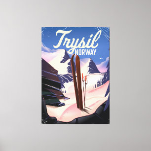 Trysil Norge ski Canvastryck