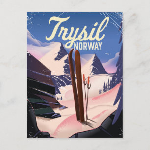 Trysil Norge ski Vykort