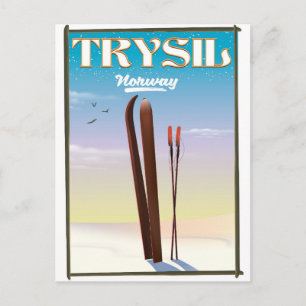 Trysil-Norgen , Norge-skidreseaffisch Vykort