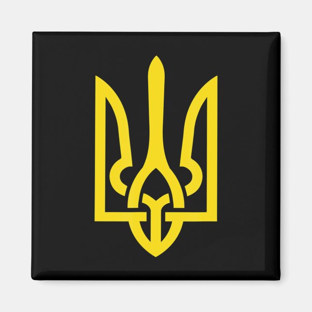 Tryzub Symbol of Ukraina Patriot stand with it Magnet (Framsidan)