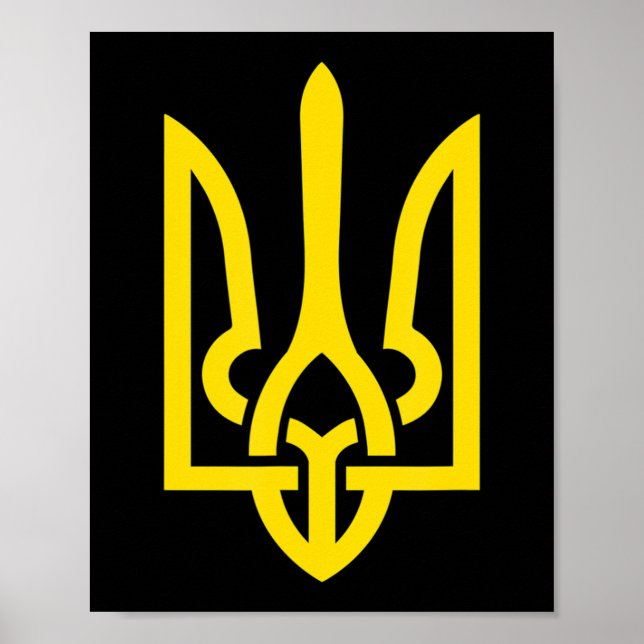 Tryzub Symbol of Ukraina Patriot stand with it Poster (Framsidan)