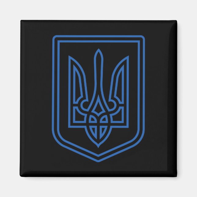 Tryzub Tröja Ukraina Vapen Ukrainsk Antik Magnet (Framsidan)