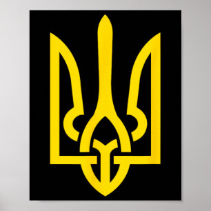 Tryzub Ukrainas symbol Poster