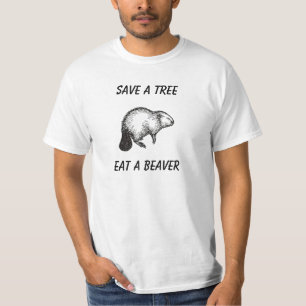 ts23 sparar ett träd, äter en bäver t shirt
