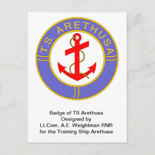 TS Arethus a-emblem Vykort