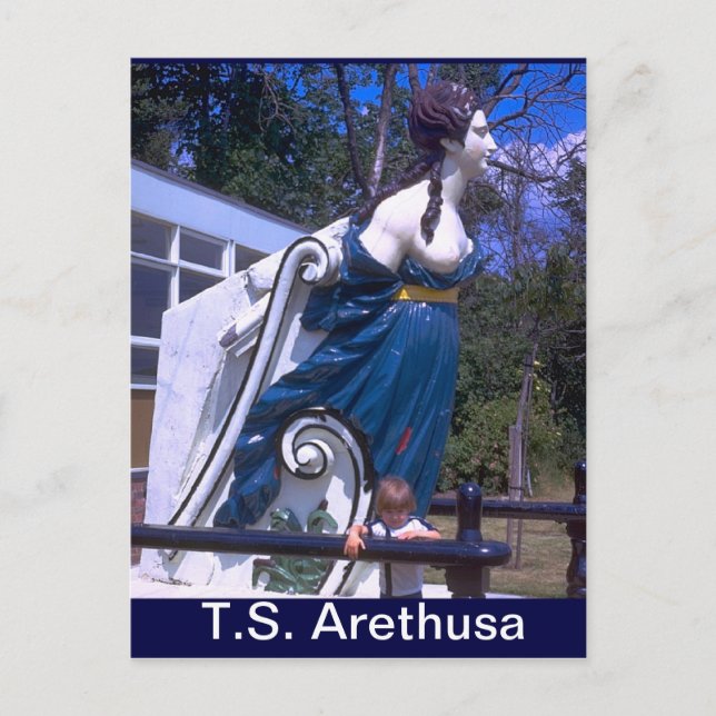 TS Arethus, Figurehead of HMS Arethus a Vykort (Framsida)