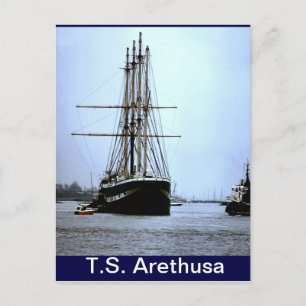 TS Arethus,Lämnar upp Vykort