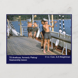 TS Arethus, tidigare "Peking" Seamanship-lektion Vykort
