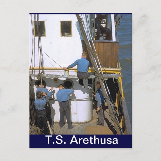 TS Arethus,Underhåll party Vykort (Framsida)