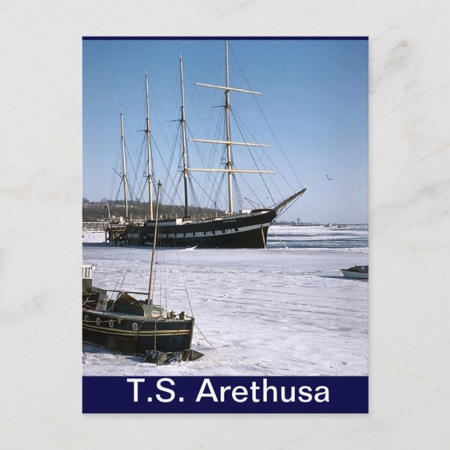 TS Arethusa,isobundet Vykort (Framsida)