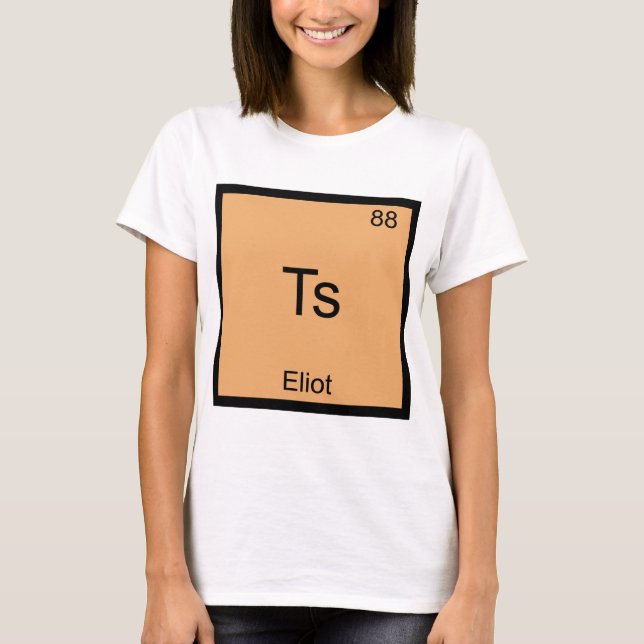 Ts - Eliot Rolig T-Shirt med Kemiskt Element Symbo (Framsida)