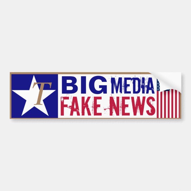 T's for Trump Big Media Fake News Bildekal (Framsidan)