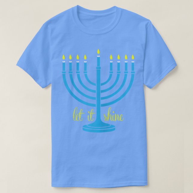Ts Hanukkah Menorah Jewish Women and Kids T Shirt (Design framsida)