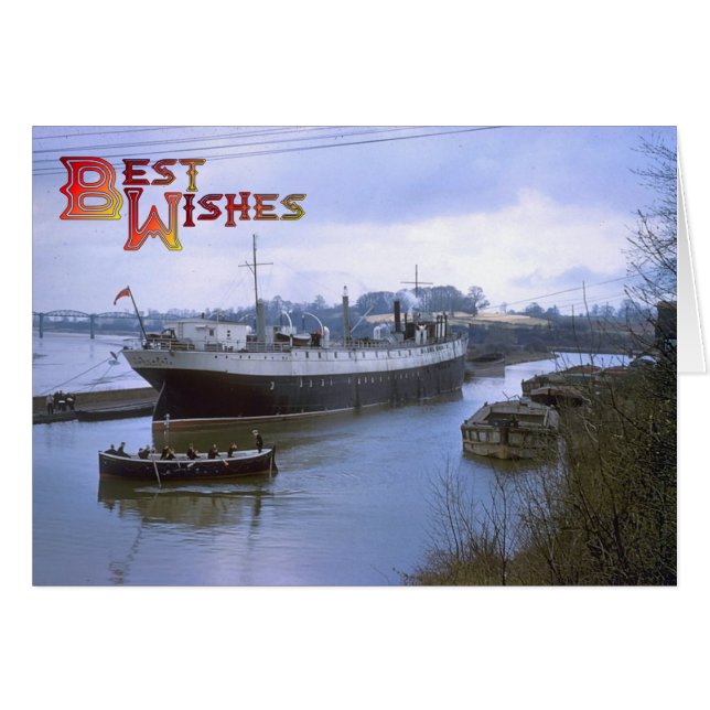 TS Vindicatrix, Avonmouth UK Hälsningskort (Framsidan Horizontal)